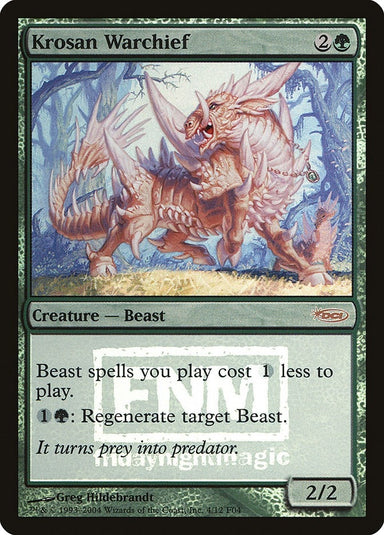 Image for Krosan Warchief (4) (FNM Promos) - Magic: The Gathering