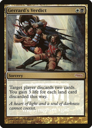 Image for Gerrard's Verdict (3) (FNM Promos) - Magic: The Gathering