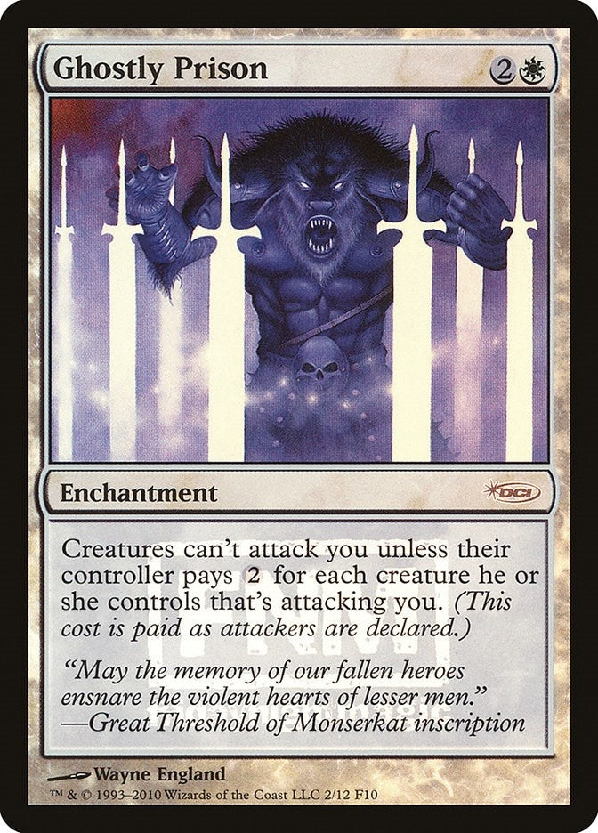Image for Ghostly Prison (2) (FNM Promos) - Magic: The Gathering