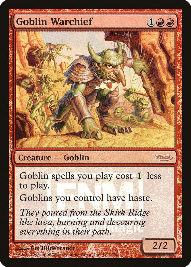 Image for Goblin Warchief (2006) (5) (FNM Promos) - Magic: The Gathering