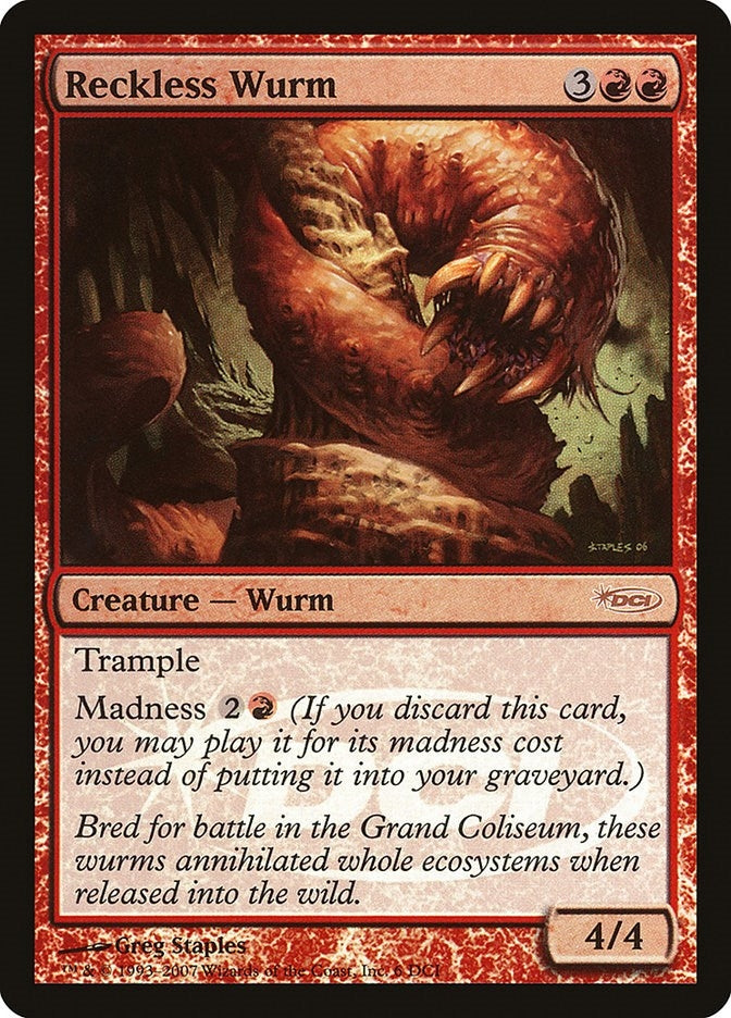 Image for Reckless Wurm (6) (WPN & Gateway Promos) - Magic: The Gathering