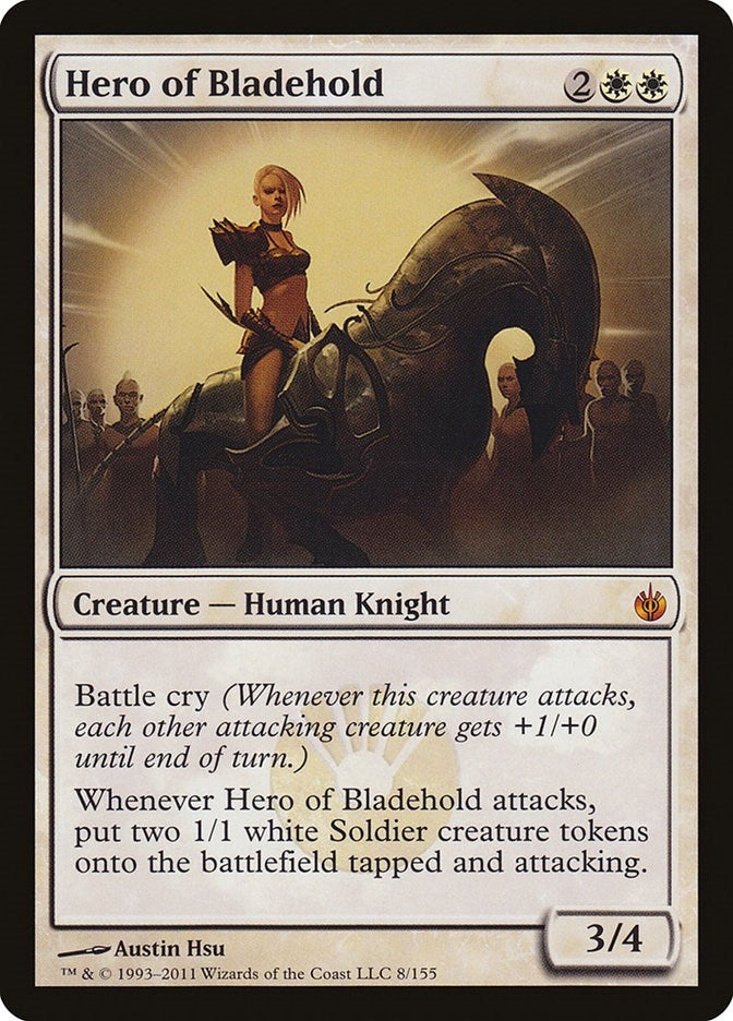 Image for Hero of Bladehold (8) (Mirrodin Besieged) (MBS) - Magic: The Gathering