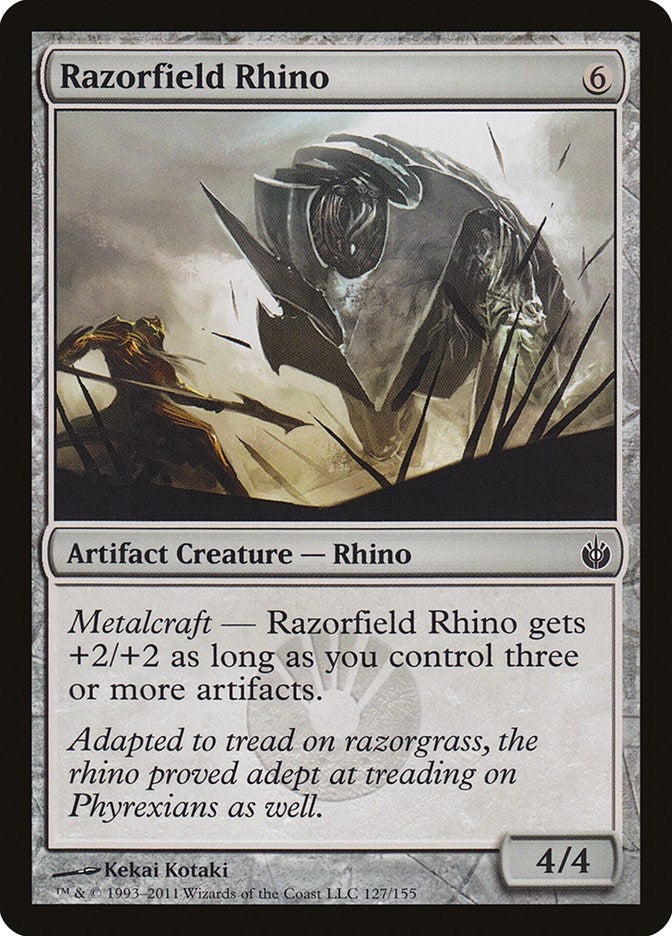 Image for Razorfield Rhino (127) (Mirrodin Besieged) (MBS) - Magic: The Gathering