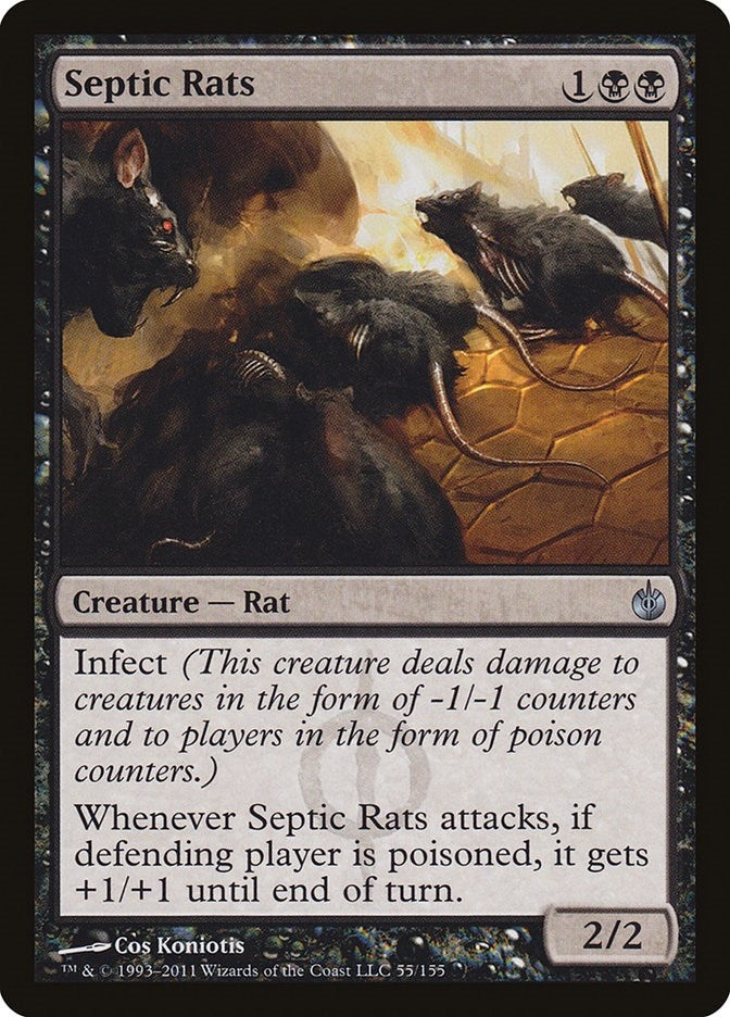 Image for Septic Rats (55) (Mirrodin Besieged) (MBS) - Magic: The Gathering