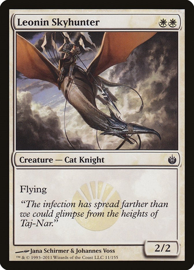 Image for Leonin Skyhunter (11) (Mirrodin Besieged) (MBS) - Magic: The Gathering