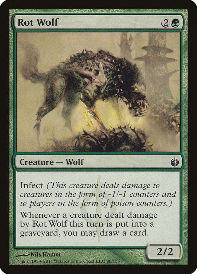 Image for Rot Wolf (90) (Mirrodin Besieged) (MBS) - Magic: The Gathering
