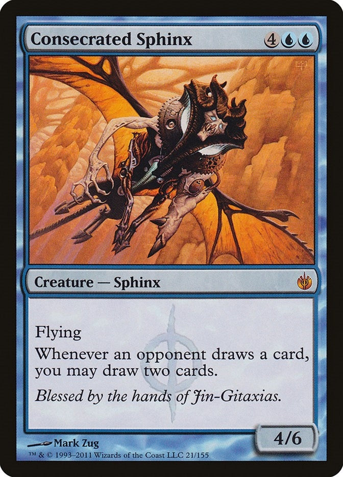 Image for Consecrated Sphinx (21) (Mirrodin Besieged) (MBS) - Magic: The Gathering