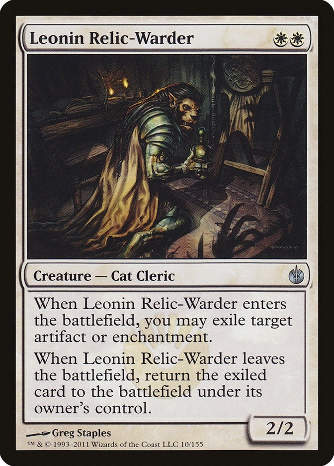 Image for Leonin Relic-Warder (10) (Mirrodin Besieged) (MBS) - Magic: The Gathering