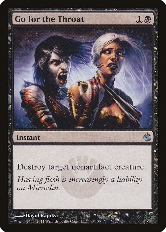 Image for Go for the Throat (43) (Mirrodin Besieged) (MBS) - Magic: The Gathering