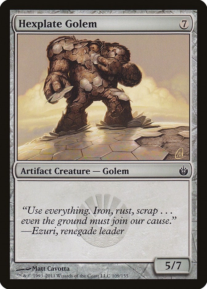 Image for Hexplate Golem (109) (Mirrodin Besieged) (MBS) - Magic: The Gathering