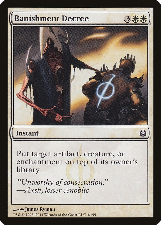 Image for Banishment Decree (3) (Mirrodin Besieged) (MBS) - Magic: The Gathering