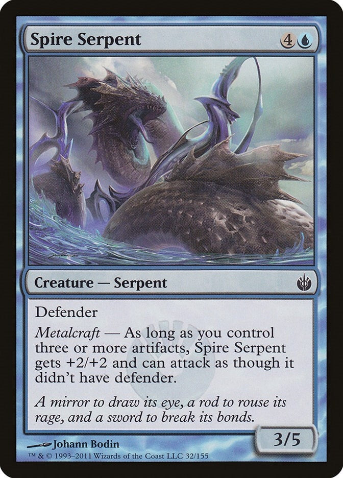 Image for Spire Serpent (32) (Mirrodin Besieged) (MBS) - Magic: The Gathering