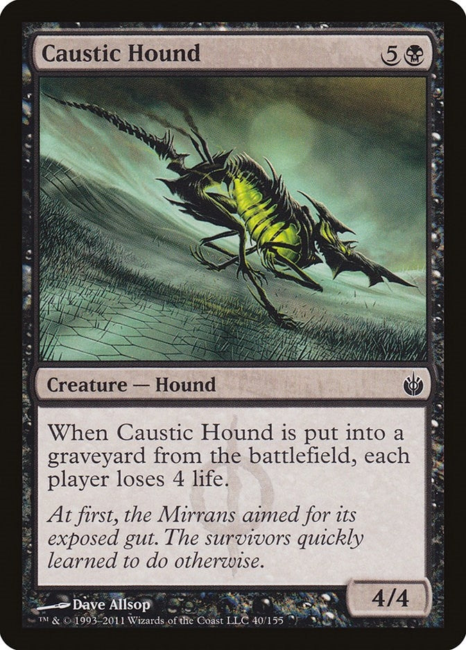 Image for Caustic Hound (40) (Mirrodin Besieged) (MBS) - Magic: The Gathering