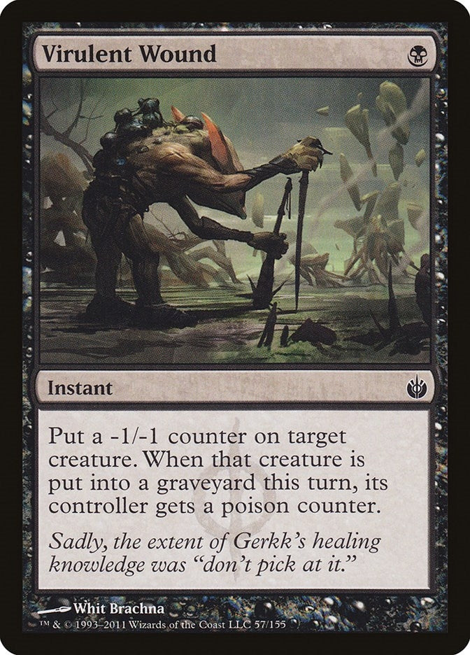 Image for Virulent Wound (57) (Mirrodin Besieged) (MBS) - Magic: The Gathering