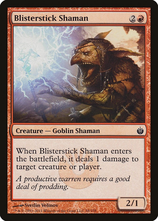 Image for Blisterstick Shaman (58) (Mirrodin Besieged) (MBS) - Magic: The Gathering