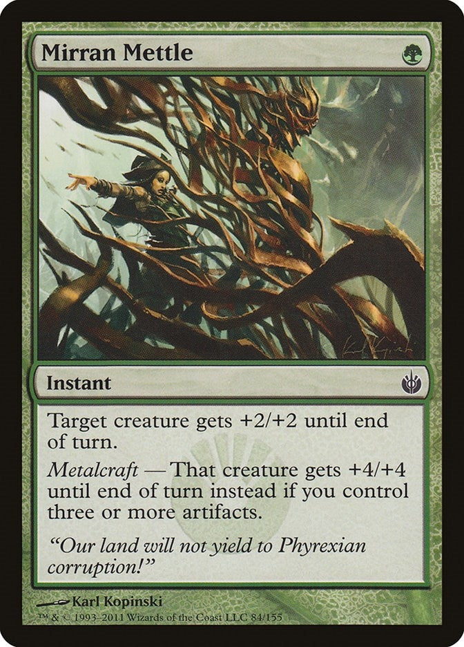 Image for Mirran Mettle (84) (Mirrodin Besieged) (MBS) - Magic: The Gathering