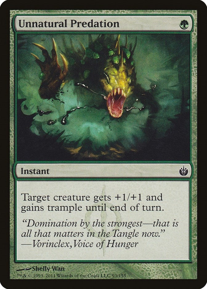 Image for Unnatural Predation (93) (Mirrodin Besieged) (MBS) - Magic: The Gathering