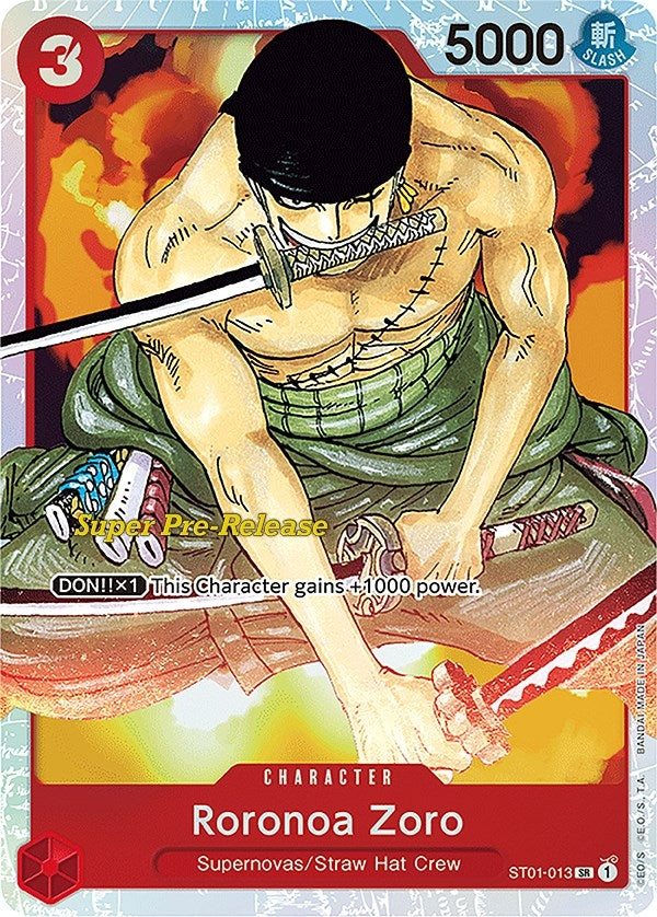 Roronoa Zoro (ST01-013) (Super Pre-Release Starter Deck 1: Straw Hat Crew)