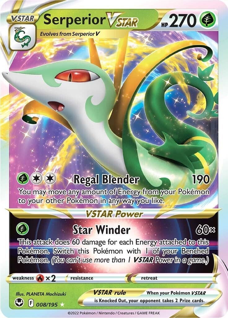 Image for Serperior VSTAR (008/195) (SWSH12: Silver Tempest) - Pokemon