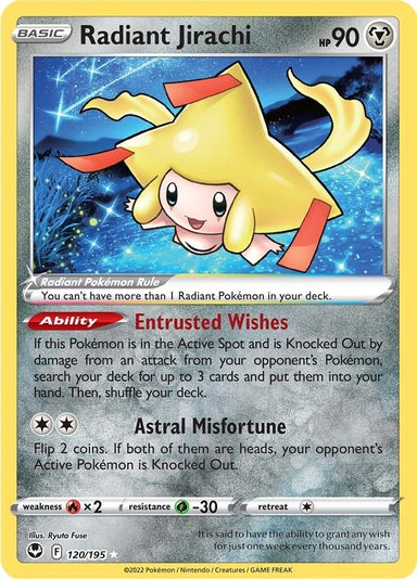 Image for Radiant Jirachi (120/195) (SWSH12: Silver Tempest) - Pokemon