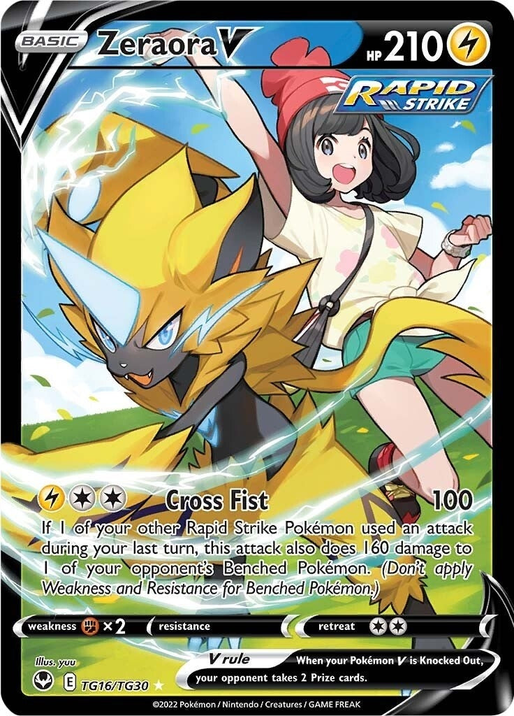 Zeraora V (TG16/TG30) (SWSH12: Silver Tempest Trainer Gallery)