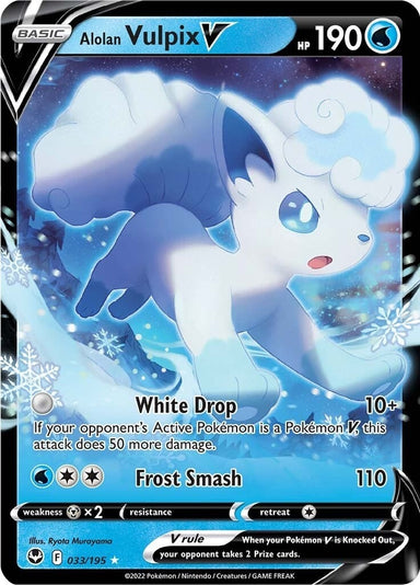 Image for Alolan Vulpix V (033/195) (SWSH12: Silver Tempest) - Pokemon