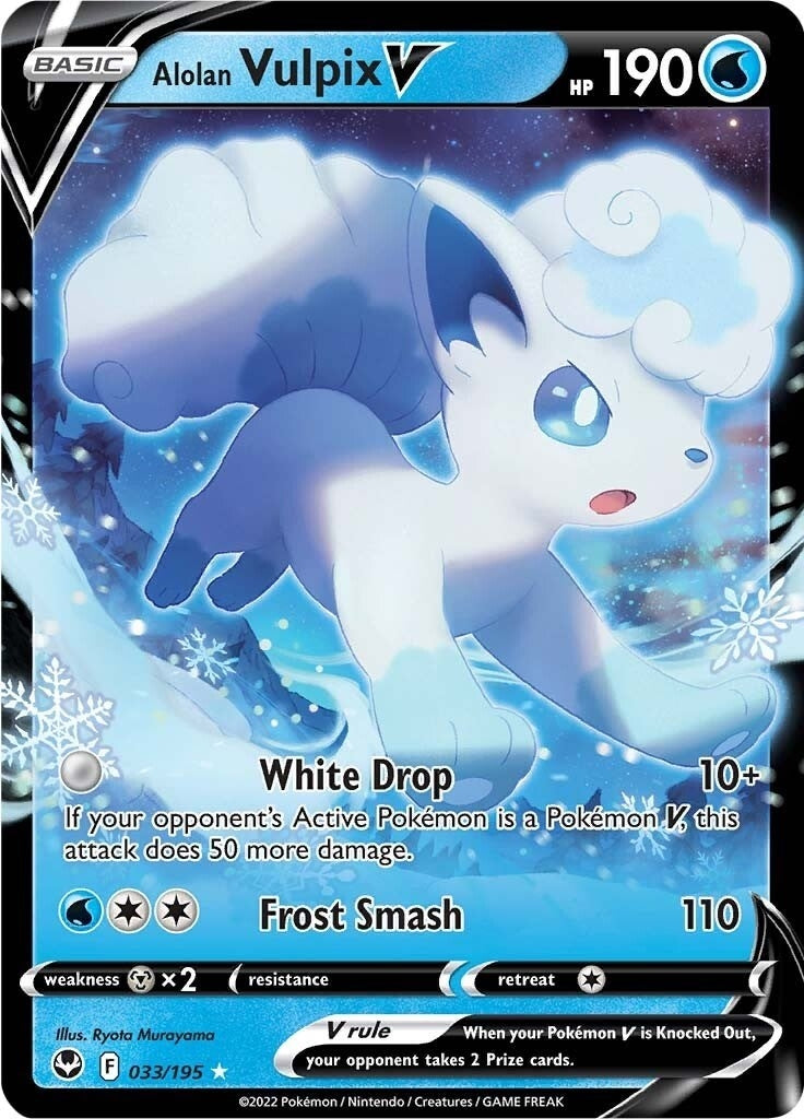 Image for Alolan Vulpix V (033/195) (SWSH12: Silver Tempest) - Pokemon