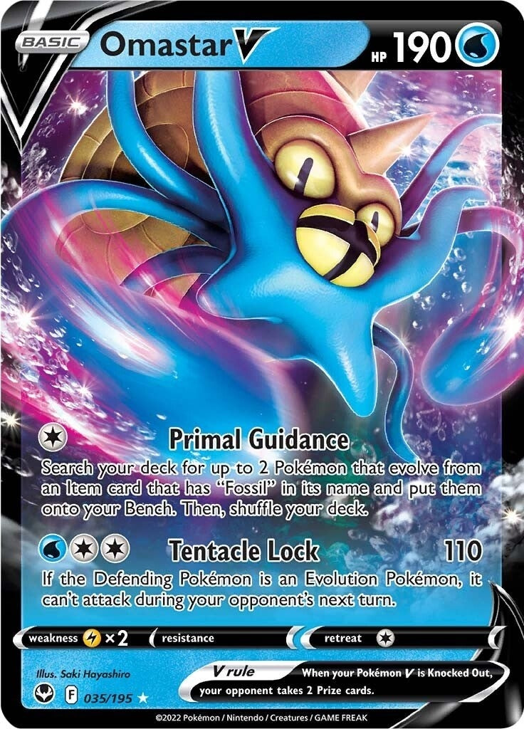 Image for Omastar V (035/195) (SWSH12: Silver Tempest) - Pokemon