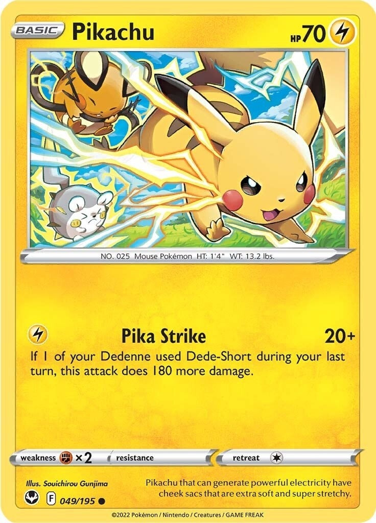Image for Pikachu (049/195) (SWSH12: Silver Tempest) - Pokemon