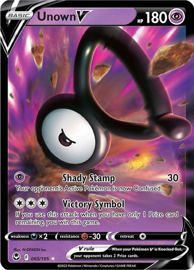 Image for Unown V (065/195) (SWSH12: Silver Tempest) - Pokemon