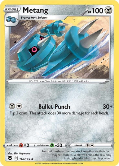Image for Metang (118/195) (SWSH12: Silver Tempest) - Pokemon