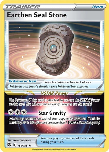 Image for Earthen Seal Stone (154/195) (SWSH12: Silver Tempest) - Pokemon