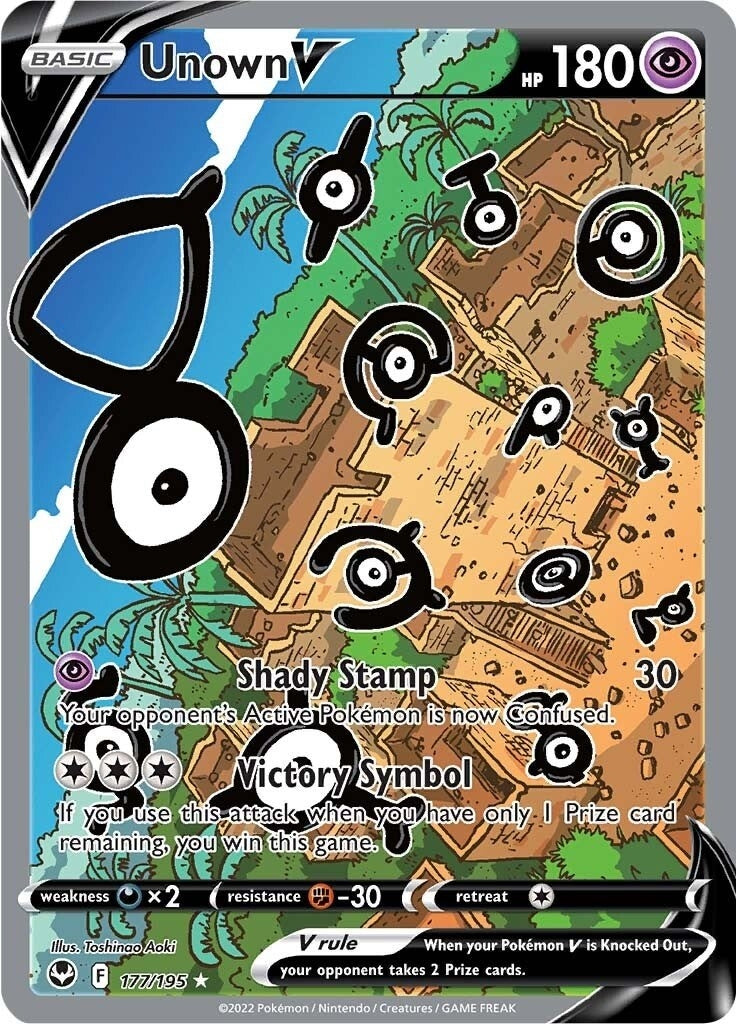 Image for Unown V (Alternate Full Art) (177/195) (SWSH12: Silver Tempest) - Pokemon