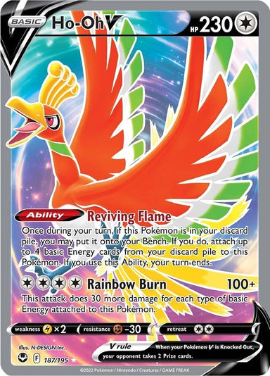 Image for Ho-Oh V (Full Art) (187/195) (SWSH12: Silver Tempest) - Pokemon