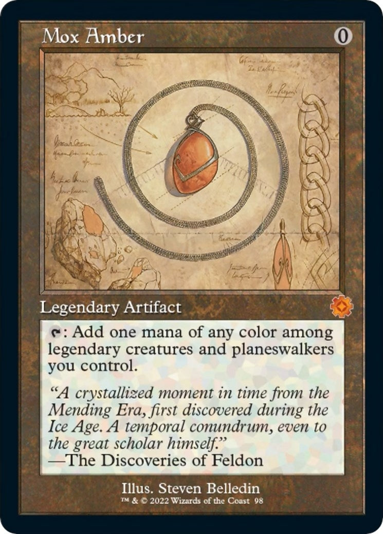 Image for Mox Amber (Schematic) (98) (The Brothers' War: Retro Frame Artifacts) (BRR) - Magic: The Gathering