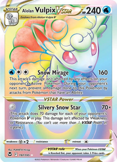 Image for Alolan Vulpix VSTAR (Secret) (197/195) (SWSH12: Silver Tempest) - Pokemon