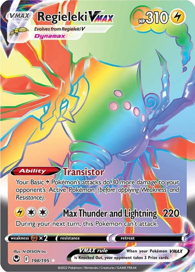 Image for Regieleki VMAX (Secret) (198/195) (SWSH12: Silver Tempest) - Pokemon