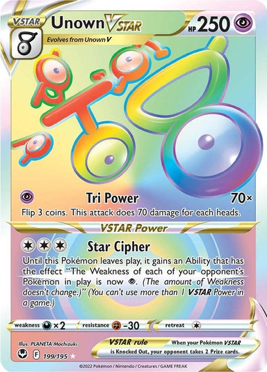 Image for Unown VSTAR (Secret) (199/195) (SWSH12: Silver Tempest) - Pokemon