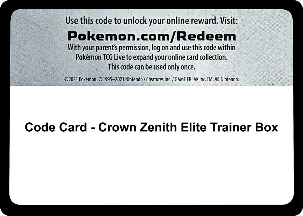 Image for Code Card - Crown Zenith Elite Trainer Box (Crown Zenith) - Pokemon