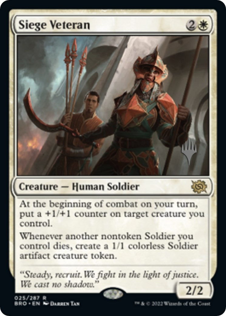 Image for Siege Veteran (25) (Promo Pack: The Brothers' War) (PPBRO) - Magic: The Gathering