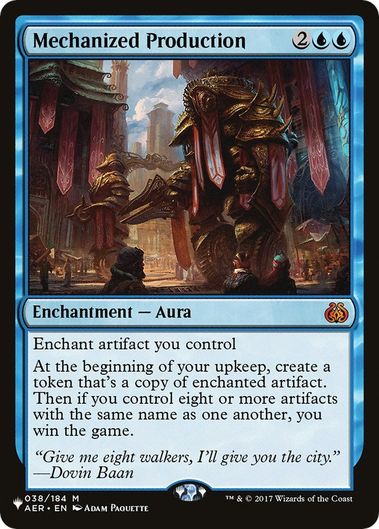 Mechanized Production (038/184) (The List Reprints)