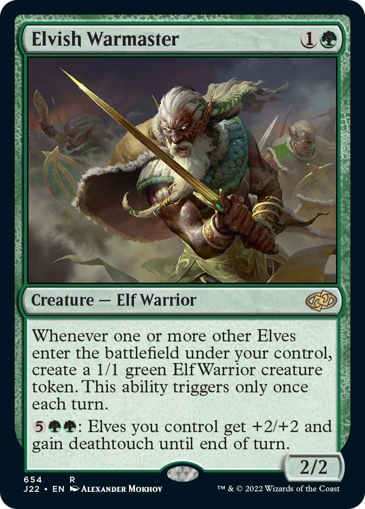 Image for Elvish Warmaster (654) (Jumpstart 2022) (J22) - Magic: The Gathering