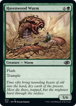 Image for Havenwood Wurm (670) (Jumpstart 2022) (J22) - Magic: The Gathering