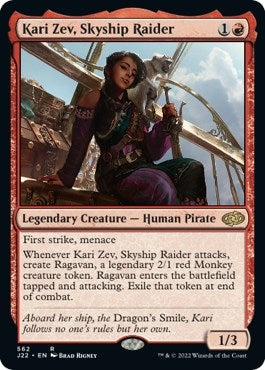 Image for Kari Zev, Skyship Raider (562) (Jumpstart 2022) (J22) - Magic: The Gathering