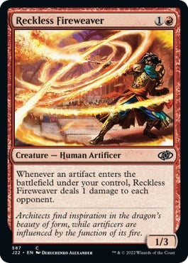 Image for Reckless Fireweaver (587) (Jumpstart 2022) (J22) - Magic: The Gathering