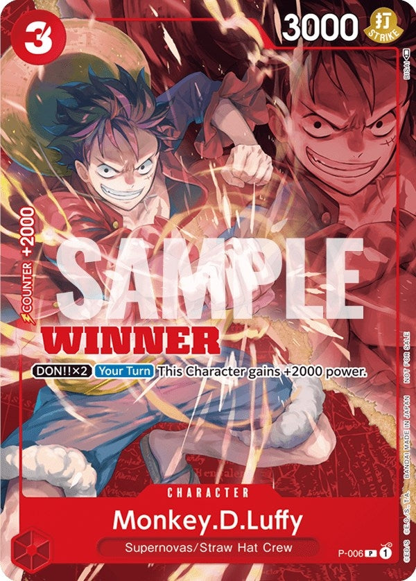 Monkey.D.Luffy - P-006 (Winner Pack Vol. 1) (P-006) (One Piece Promotion Cards)