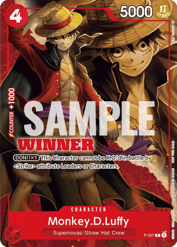 Monkey.D.Luffy - P-007 (Winner Pack Vol. 1) (P-007) (One Piece Promotion Cards)