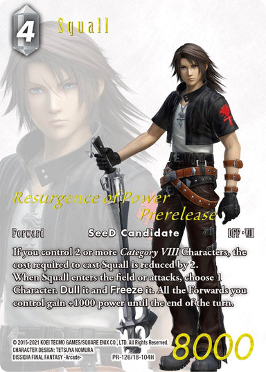 Image for Squall (Prerelease Promo) (PR-126/18-104H) (FF: Promo Cards) (PR) - Final Fantasy TCG