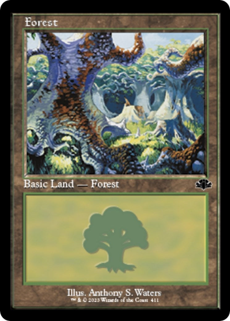 Image for Forest (411) (Retro Frame) (411) - Magic: The Gathering