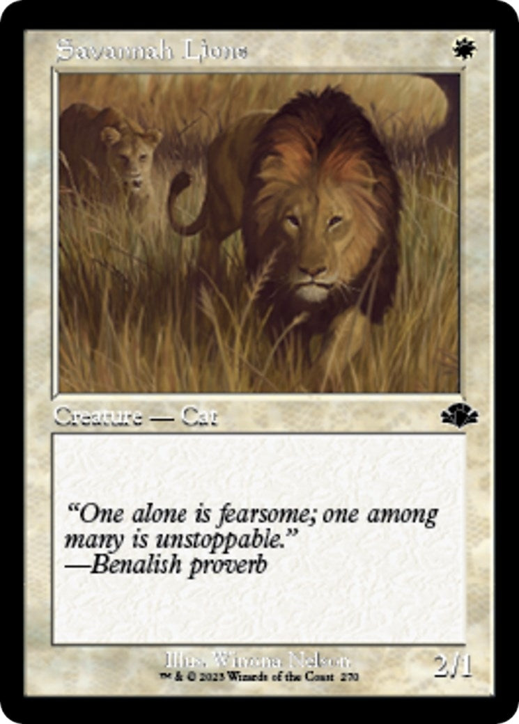 Image for Savannah Lions (Retro Frame) (270) - Magic: The Gathering
